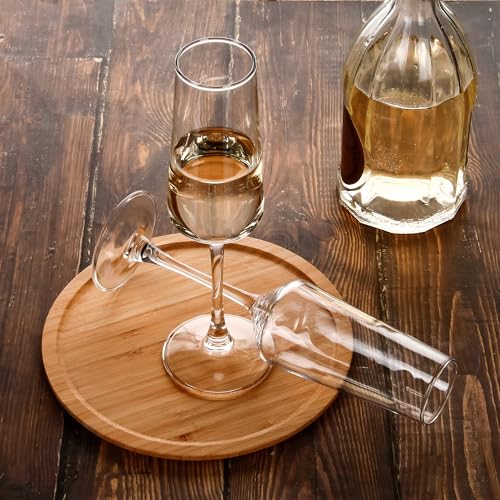 HAKEEMI Champagne Flutes - Elegant Champagne Glasses Set of 12, for Wedding, Christmas - 7.5 oz, Idea for Sparkling Wine -...