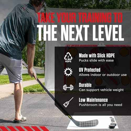Snipers Edge Hockey - Hockey Shooting Pad - Simulates Real Ice, Heavy Duty, Weather Proof Coating, Portable and Convenient