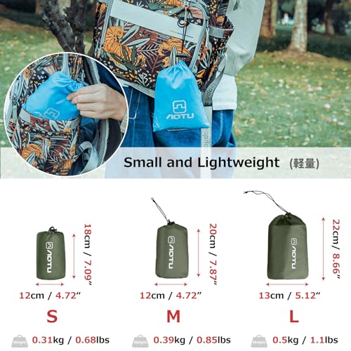 Azarxis Waterproof Camping Tent Tarp Hammock Rain Fly Footprint Ground Cloth Shelter Sunshade Beach Picnic Blanket Mat for...