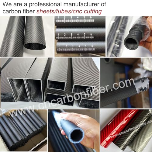 2pcs Carbon Fiber Tube 25mmx23mmx420mm 3K roll Wrapped Twill Matte Finish