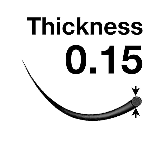 Eyelash Extensions 0.15mm Thickness C Curl 11mm Length Individual Volume Natural Eyelashes For Lash Extensions(0.15,C,11mm)