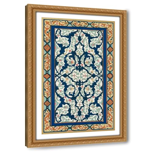 ArtDirect Non-Embellish Persiann Ornament III Custom Framed Art Print Giclee Print or Canvas Options with Various Sizes and Customization by Vision Studio