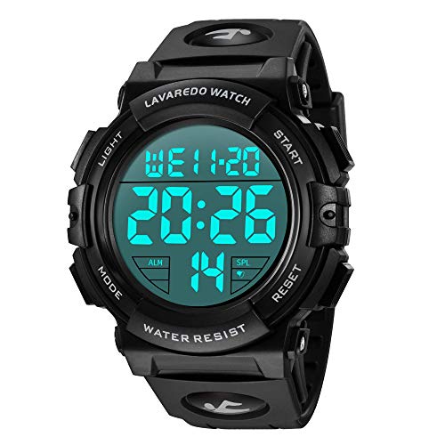 Mens Digital Watch Sports Military Watches Waterproof Outdoor Chronograph Wrist Watches for Men with LED Back Ligh/Alarm/Date