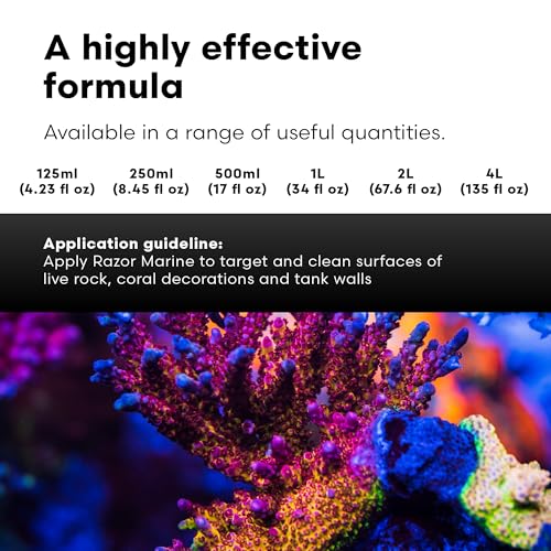 Brightwell Aquatics - Razor Marine - Unique Systemic Fish Tank Cleaner for Marine Aquariums - Aquarium Water Treatments, ...