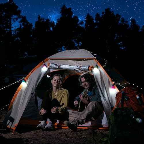 EverBrite Rechargeable Camping Light, Portable Tent Lantern, 3 Lighting Modes, Hanging Tent Light Bulbs with Clip Hook for Hiking, Fishing, Backpacking, Emergency and More(3 Pack)