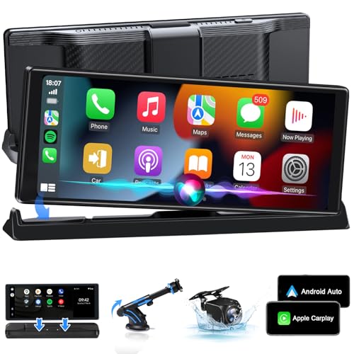 【Exclusive Bracket】 10.26" Apple Carplay Screen for Car Wireless Apple Car Play & Android Auto with Backup Camera GPS Navi...