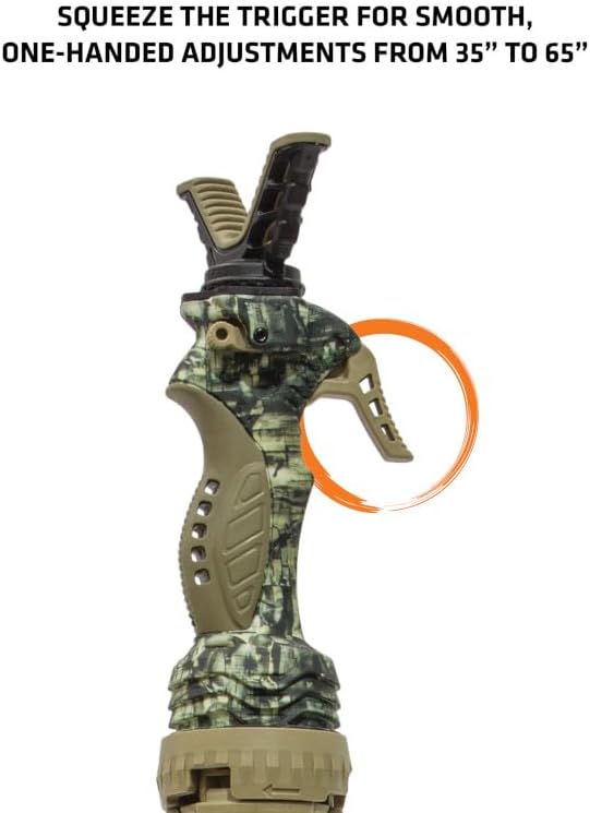 PRIMOS Hunting Trigger Stick Gen3 Shooting Stick, Adjustable Height, Quick-Detach Yoke, Durable and Lightweight, Ideal for Hunting, Shooting, and Photography