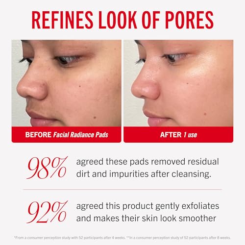 First Aid Beauty - Facial Radiance Pads with Glycolic & Lactic Acids, Daily Exfoliating Pads with AHA, Visibly Smaller Por...
