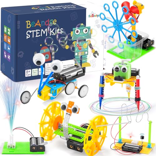 BeAndge STEM Robotics Kit - 6 Set STEM Toys for Ages 8-13, Science Kits Arts and Crafts for Kids Ages 8-12, Boys Gifts for...
