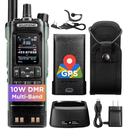 BAOFENG DM-32UV 10W DMR Radio with GPS & Digital APRS, Tier II Dual Band Ham Handheld Radio with UHF VHF Aviation FM Recei...
