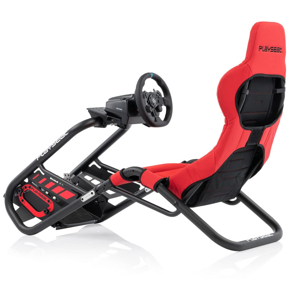 PLAYSEAT Trophy Sim Racing Cockpit | High Performance Racing Simulator Cockpit | Supports Direct Drive | Compatible with All Steering Wheels & Pedals on the Market | Supports PC & Console | Red