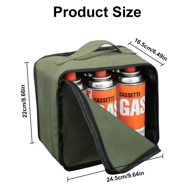 Propane Tank Storage Bag, Fuel Cylinder Carry Case with Zipper & Top Handle for Camping, Picnics and Outdoor Adventures, P...