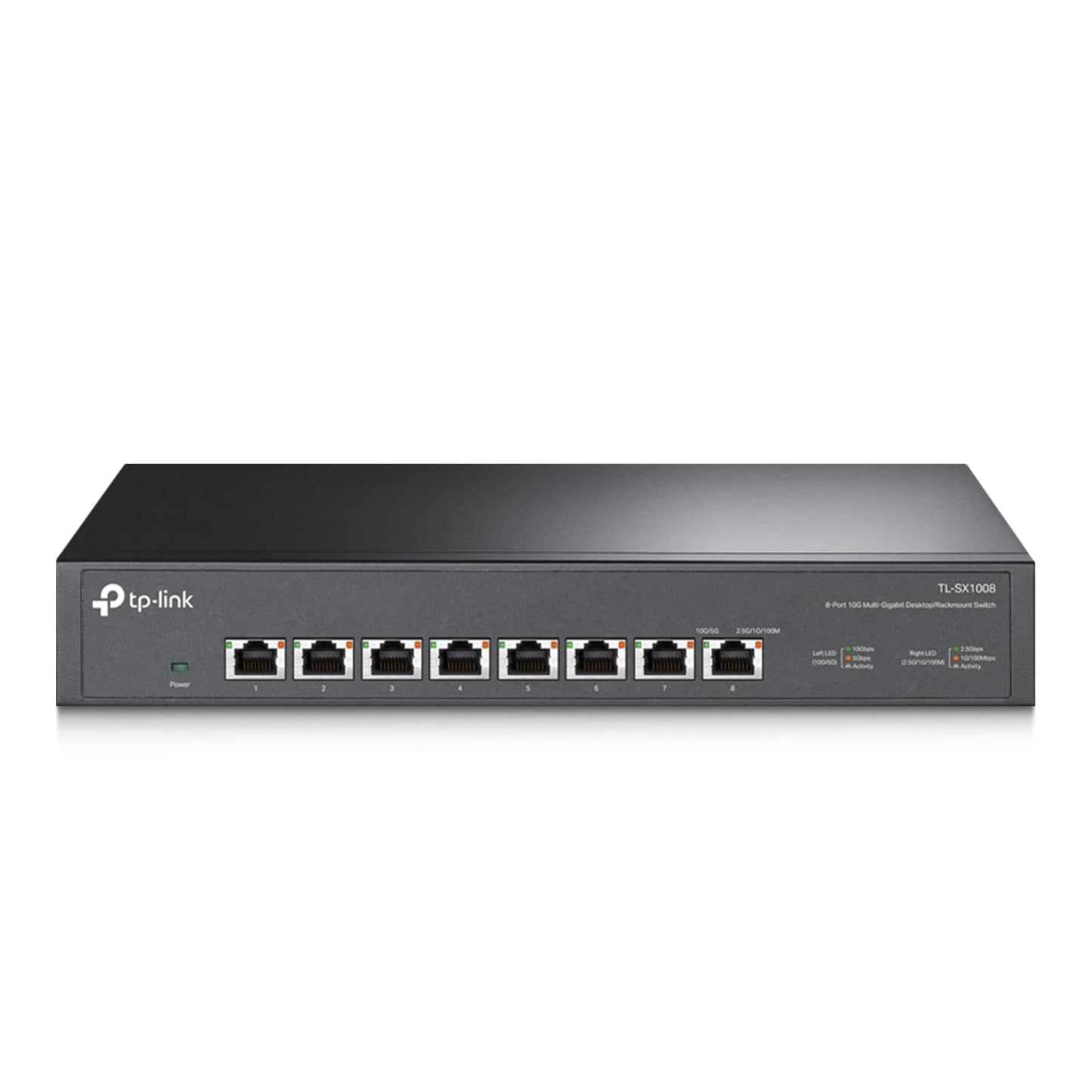 Tp-Link Tl-Sx1008 | 8 Port 10G/Multi-Gig Unmanaged Ethernet Switch | Desktop/Rackmount | Plug & Play | Sturdy Metal Casing | Spe