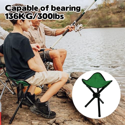 Travel Folding Camping Stool, 14.6 inches Tripod Chair and Maximum weight 300 lbs Outdoor Portable Party Chair Fishing Cha...