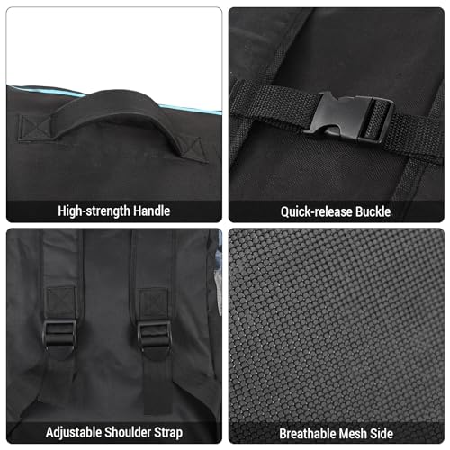 SOUUXIU 105L/125L Inflatable Paddleboard Bag Durable SUP Board Backpack Bag Large Capacity Stand Up Board Travel Bag Porta...