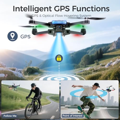 GPS Drone with 4K HD Camera for Adults,4.5 inch HD Screen on Remote Controller,FPV RC Drones with Auto Return, Follow Me a...