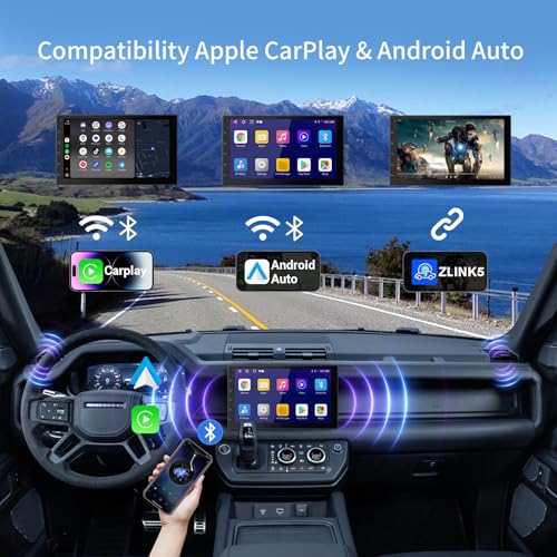 Haudio Double Din Car Stereo with 7" HD Touchscreen | CarPlay & Android Auto | Backup Camera | Bluetooth GPS Navigation | ...