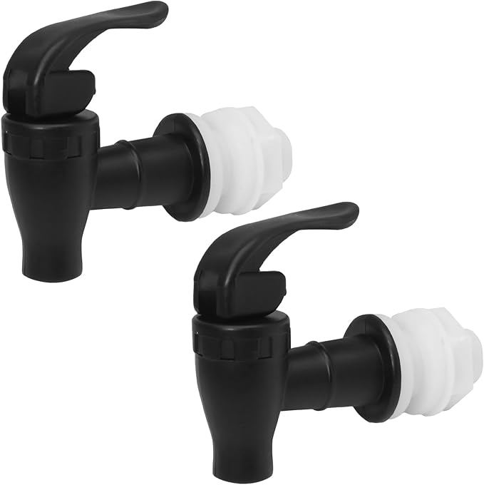 Biaungdo 2 Pcs Replacement Spigot for Beverage Dispenser, Black Push Style Beverage Dispenser Carafe Spigot Water Dispense...