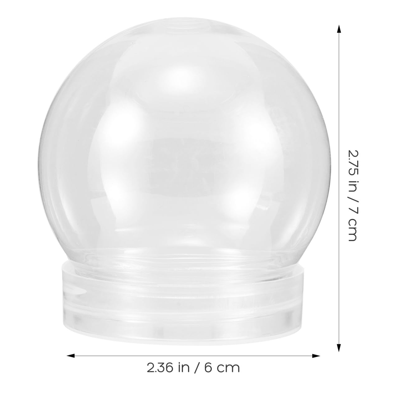BESTOYARD 30 Pcs Snow Globe Jar 3-Inch DIY Party Favor Dome Clear Snow Earth for Ornaments,Plant Terrariums Wedding Snowglobes Outdoor Plastic