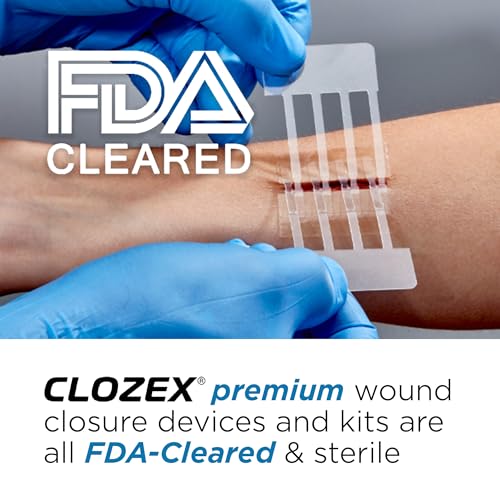 Clozex Complete Emergency Laceration Kit - Repair Wounds Without Stitches, FSA HSA Eligible Skin Clean Cover Closure Devic...