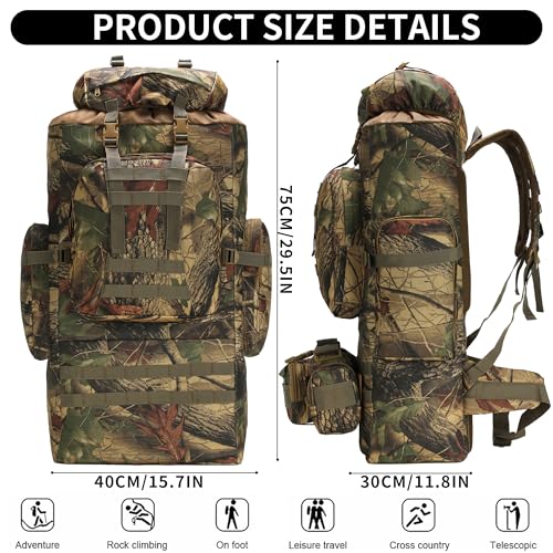 HongXingHai 100L Camping Hiking Backpack,Molle military Tactical rucksack backpack,Waterproof Lightweight Hiking Backpack...