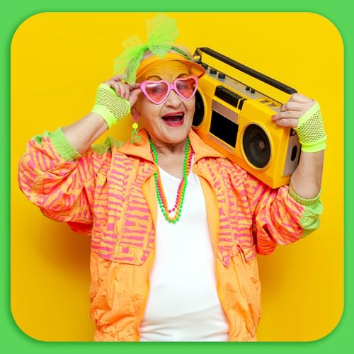 ZhouBoat 80s Fancy Dress Costume Accessories, Vibrant Neon Outfits for Party Halloween Theme Costumes Cosplay