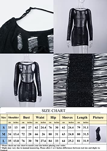Pdxnyxx Long Sleeve Dress for Women Sexy Y2k Dress Bodycon Dresses for Women Sexy Dresses for Women