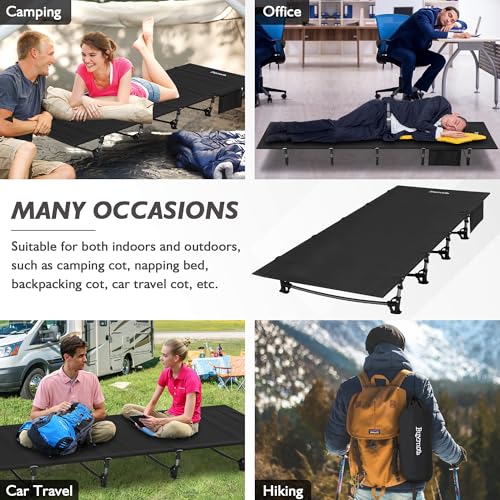 Buymoth Ultralight Folding Tent Camping Cot Bed Lightweight Backpacking Cot Without Tools Hiking Cot Portable Camping Bed ...