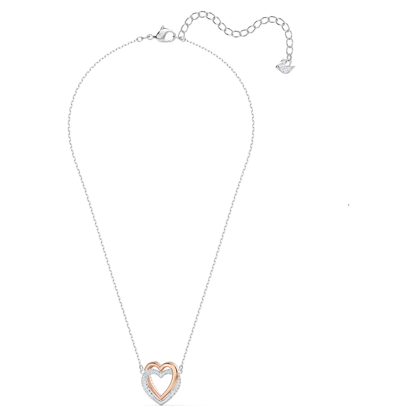 Swarovski Hyperbola Pendant Necklace for Women, with a Mixed Metal Plated Finish and Clear Crystal Pav