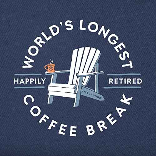 Men's Worlds Longest Coffee Break Short Sleeve Crusher Tee