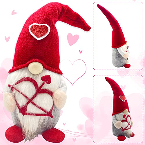 Teeker Valentines Day Decor - Valentines Day Decorations - Red Valentine Couple Plush Gnomes Decorations for Home, Indoor,...