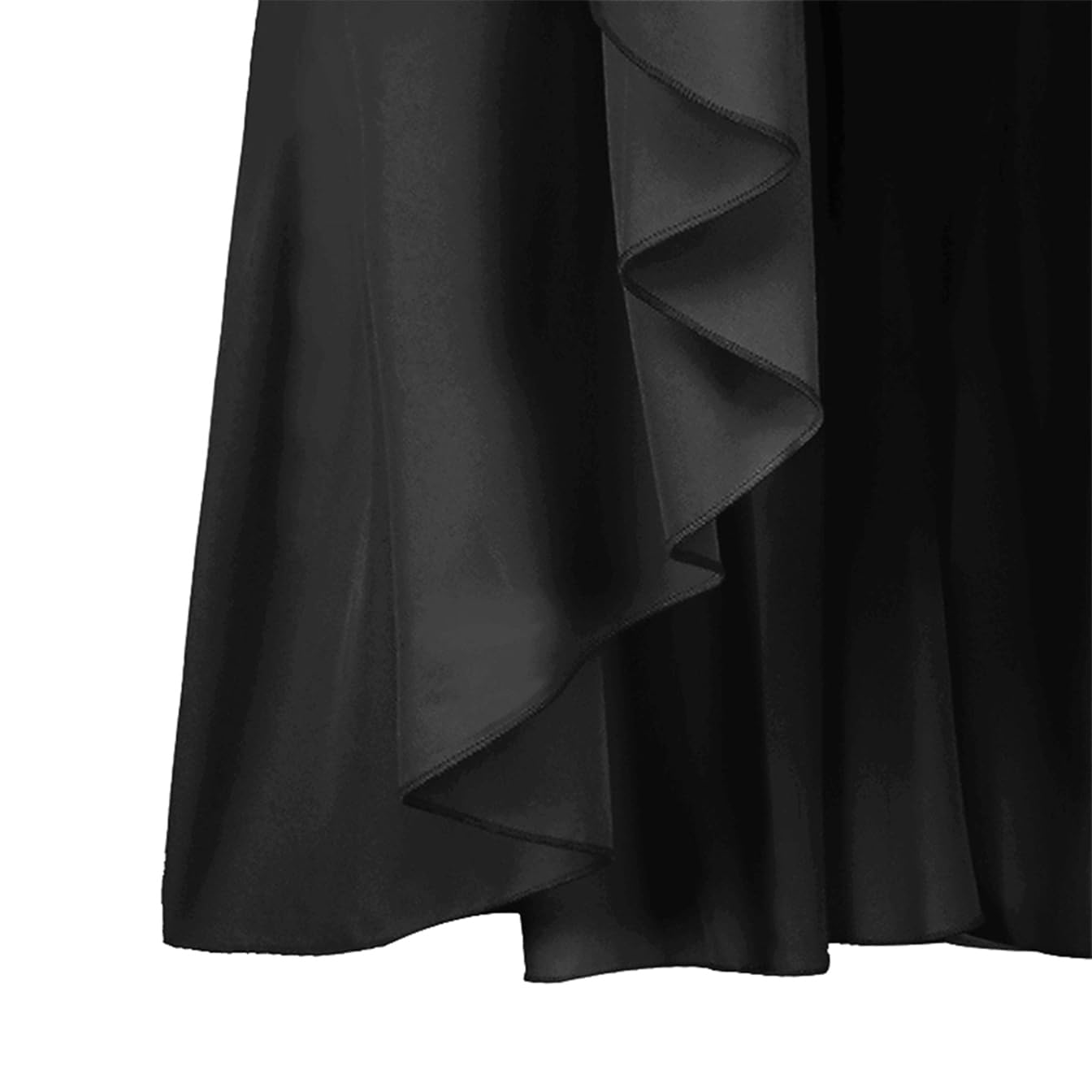 itsjake Women's Steampunk Pirate Skirt Victorian Renaissance High-Low Skirt(S,2022017BK)