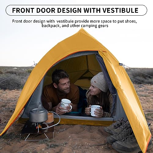 Naturehike Cloud-Up 2 Person Tent Lightweight Backpacking Tent with Footprint - Free Standing Ultralight Camping Hiking Ba...