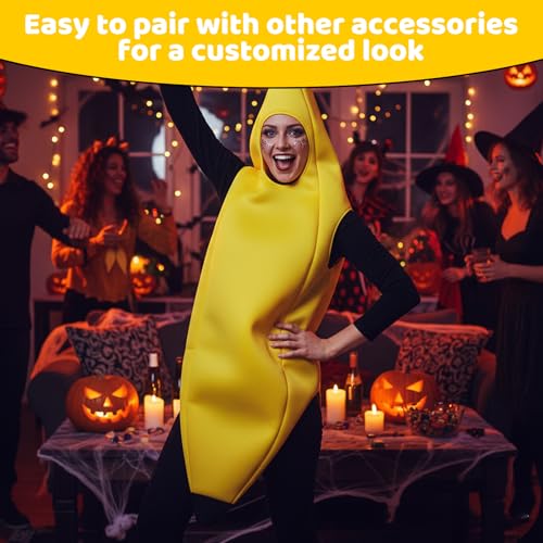 UIRJ Banana Costume, Bannana Costume, Banana Costumes - Funny and Comfortable Outfit for Themed Events, Gatherings, Festiv...