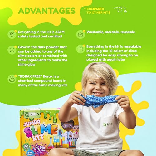 Ultimate Slime Kit for Girls 10-12 | Perfect Toys for Girls 7-12 Years Old | Complete DIY Slime Making Kit for Kids and Bo...