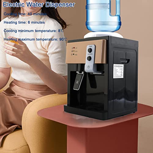 EWANYO Top Loading Water Dispenser Countertop Water Cooler Dispenser- Hot & Cold Water Dispenser, Holds 1.2 to 5 Gallon Bo...