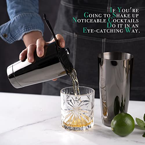 Homestia Cocktail Shaker Set Bartender Kit : 18-Piece Bar Tool Set with Wooden Stand | Bars Set with All Practical Bar Acc...