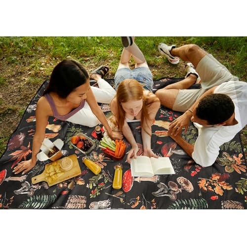 Wruzbxcn Picnic Blankets Waterproof Sandproof Picnic Beach Blanket Foldable Portable Travel Large Vintage Mushroom Camping...