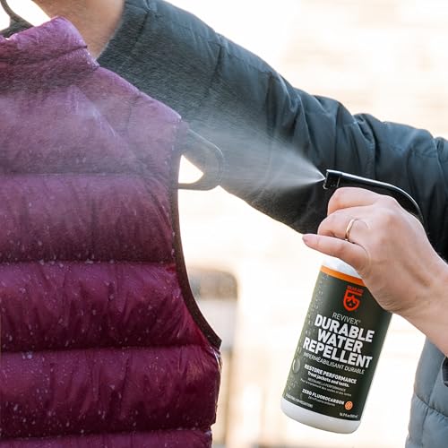 GEAR AID Revivex Durable Water Repellent (DWR) Spray for Restoring Waterproofing on Rainwear, Gore-TEX, Soft Shells, Wader...