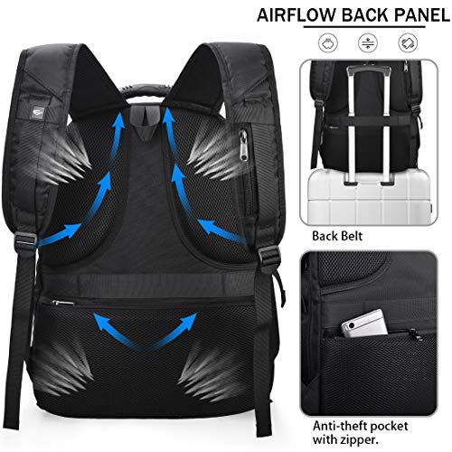 NUBILY Laptop Backpack 17 Inch Waterproof Extra Large TSA Travel Backpack Anti Theft College Business Mens Backpacks with ...