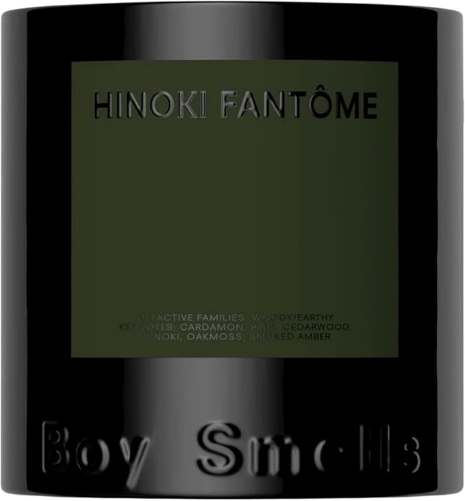 Hinoki Fantôme Scented Candles for Men and Women - 27 oz - Soy, Coconut Wax Candle Blend - Aromatic Candles for Home with Japanese Cypress, Jasmine and Smoked Amber - 100-Hour Burn - Cotton Wick