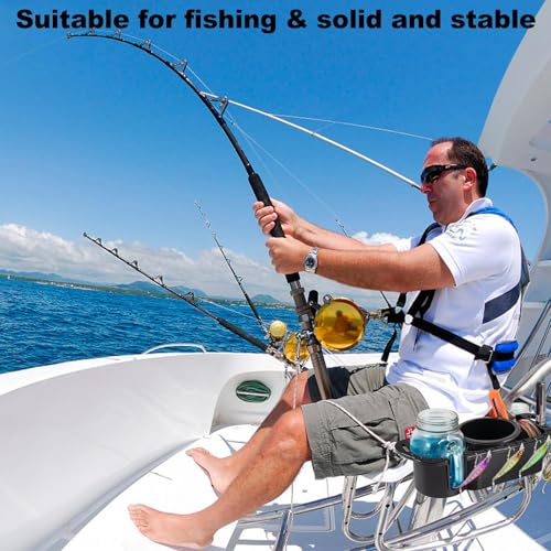 Marine Cup Organizer – Boat Storage System, Black Tackle Holder Accessory, Abs Kayak Storage Unit | Saltwater Angler Setu...