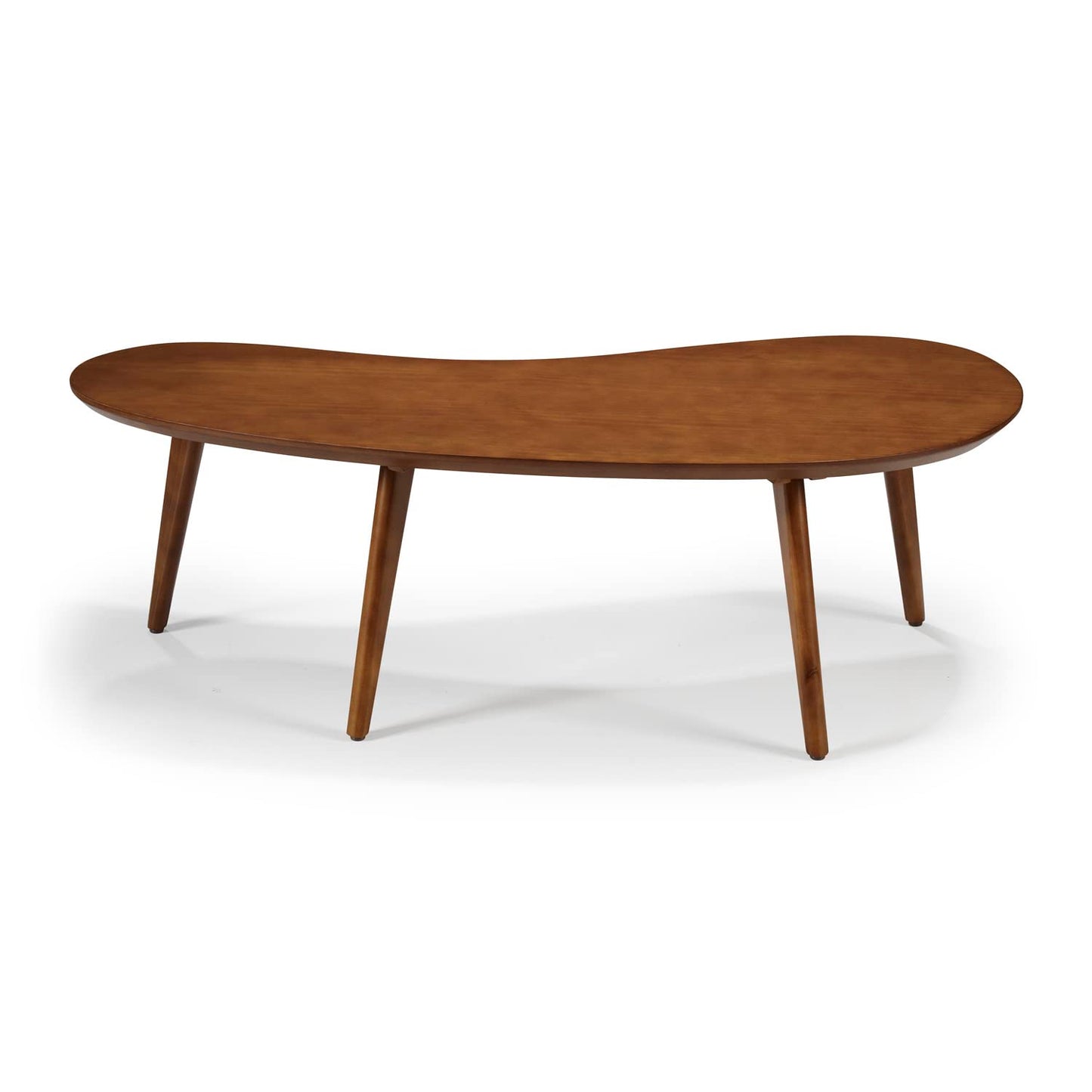 Mid Century Modern Abstract Shaped Coffee Table/Solid Wood/Castanho Finish