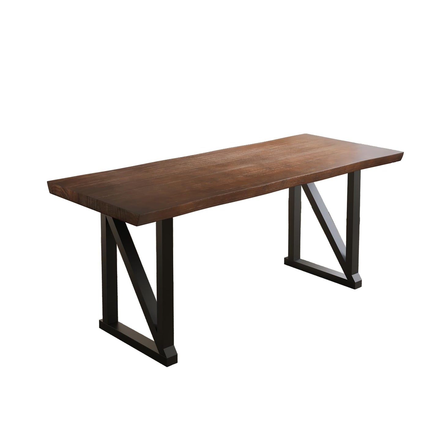 jmzx store Solid Wood Rustic Style 55-inch Computer Desk - Large Office Desk for Home Office, Modern and Simple Design, Ideal for Study, Writing, Dining