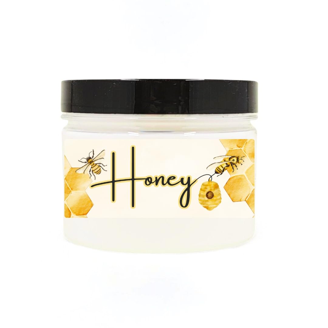 Body Powder for Women & Men Scented Honey Fragrance, Perfume Dusting Powder, Scented with Fragrance & Essential Oils, Talc-Free 8oz Container with Lid, Made in USA
