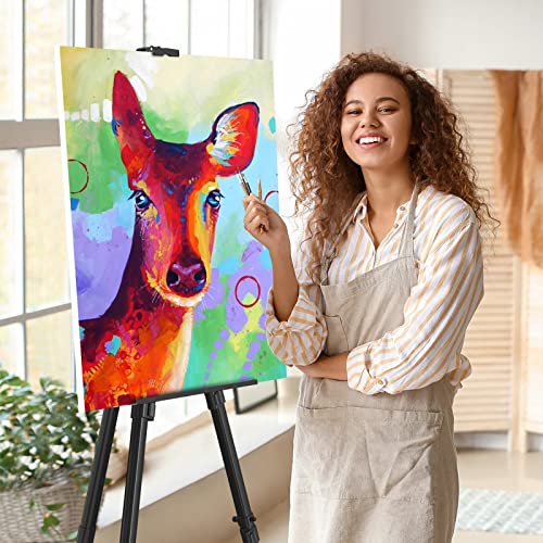 Art Painting Artist Easel Stand, Portable Adjustable Aluminum Metal Tripod Display Easel with Bag, Height from 17 to 66 in...