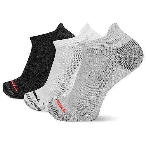 Merrell unisex-adult Men's and Women's Recycled Everyday Low Cut Tab Socks - 3 Pair Pack - Repreve Mesh
