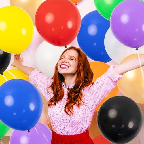 18 Inch Big Balloons Assorted Large Latex Balloons Giant Heavy Duty Balloon for Christmas Birthday Wedding Baby Shower Dec...