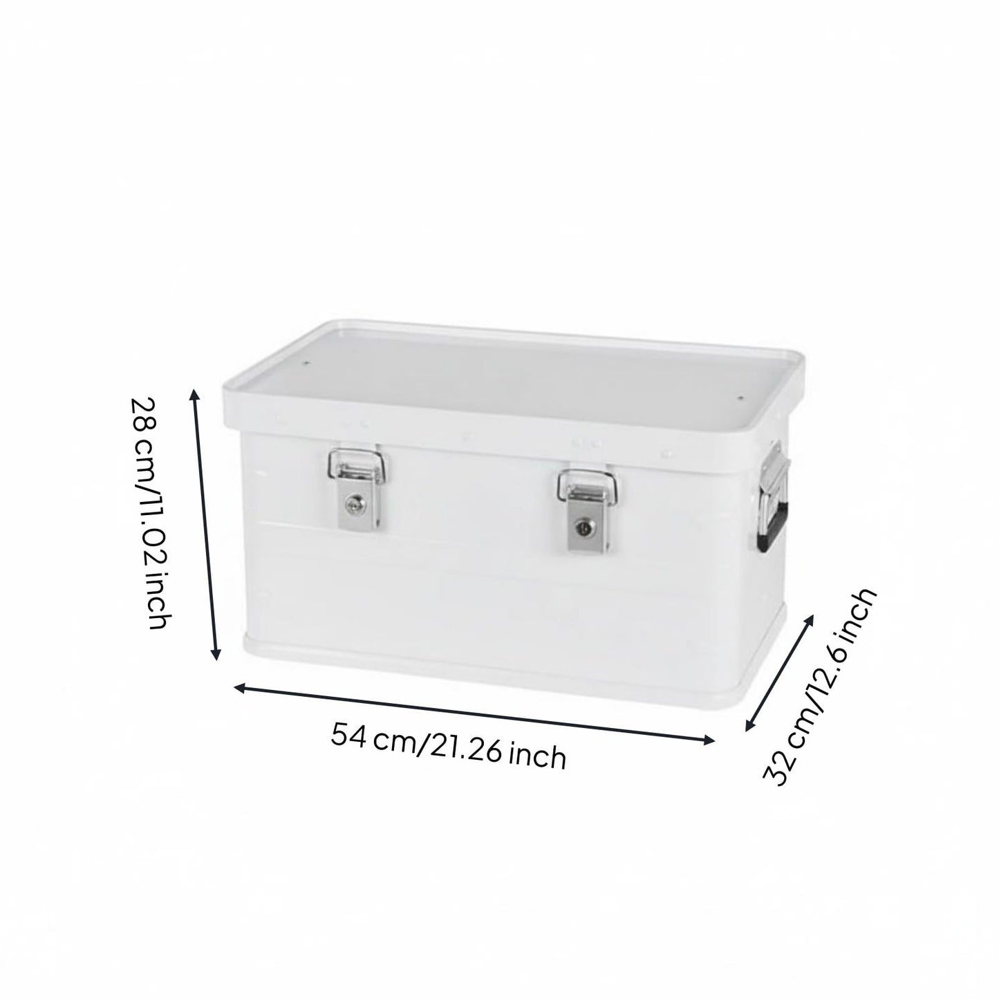 rockible Aluminum Storage Box Resistant Car Trunk Organizer Box Foldable Handles Car Trunk Storage Organizer for Campers, Green, Small 30L