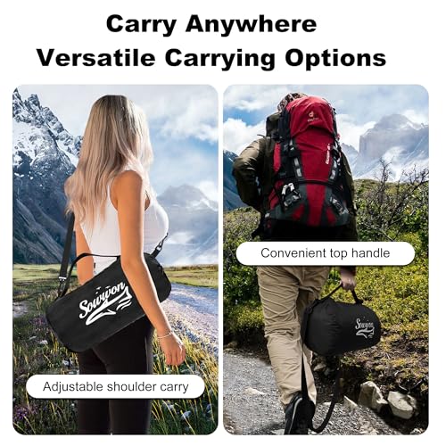Waterproof Outdoor Blanket Packable, Stadium Blankets for Camping with Sherpa Fleece Lining, Large Windproof Emergency Thr...